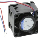 8005790210 424JH, Fan Tubeaxial 24VDC Square - 40mm L x 40mm H Ball 22.4 CFM (0.627m³/min) 2 Wire Leads Hirschmann