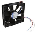 8005953591 4414F/2, Fan Tubeaxial 24VDC Square - 119mm L x 119mm H Ball 100.1 CFM (2.80m³/min) 3 Wire Leads Hirschmann — изображение 8