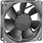 8023297935 8414N/2GL,DC Axial Fan, 24 V, Square, 80 mm, 25 mm, Sleeve Bearing, 19.4 CFM Hirschmann