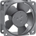 8005959703 612NHH, Fan Tubeaxial 12VDC Square - 60mm L x 60mm H Ball 33.0 CFM (0.924m³/min) 2 Wire Leads Hirschmann