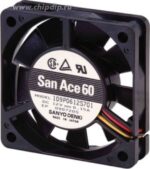 8006933112 109P0624H7D01, Fan Tubeaxial 24VDC Square - 60mm L x 60mm H Ball 14.1 CFM (0.395m³/min) 3 Wire Leads Hirschmann — изображение 2