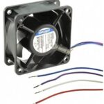 8006141954 632/2HPU, Fan Tubeaxial 12VDC Square - 60mm L x 60mm H Ball 25.9 CFM (0.725m³/min) 4 Wire Leads Hirschmann