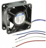 8006141954 632/2HPU, Fan Tubeaxial 12VDC Square - 60mm L x 60mm H Ball 25.9 CFM (0.725m³/min) 4 Wire Leads Hirschmann