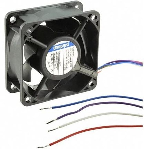 doc043965632 8006141954 632/2HPU, Fan Tubeaxial 12VDC Square - 60mm L x 60mm H Ball 25.9 CFM (0.725m³/min) 4 Wire Leads Hirschmann — изображение 1