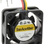 8005986555 9WF0424H6D01, Fan Tubeaxial 24VDC Square - 40mm L x 40mm H Ball 9.2 CFM (0.258m³/min) 3 Wire Leads Hirschmann
