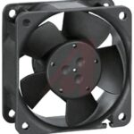 8008650914 612NHH-118, Fan Tubeaxial 12VDC Square - 60mm L x 60mm H Ball 33.0 CFM (0.924m³/min) 2 Wire Leads Hirschmann
