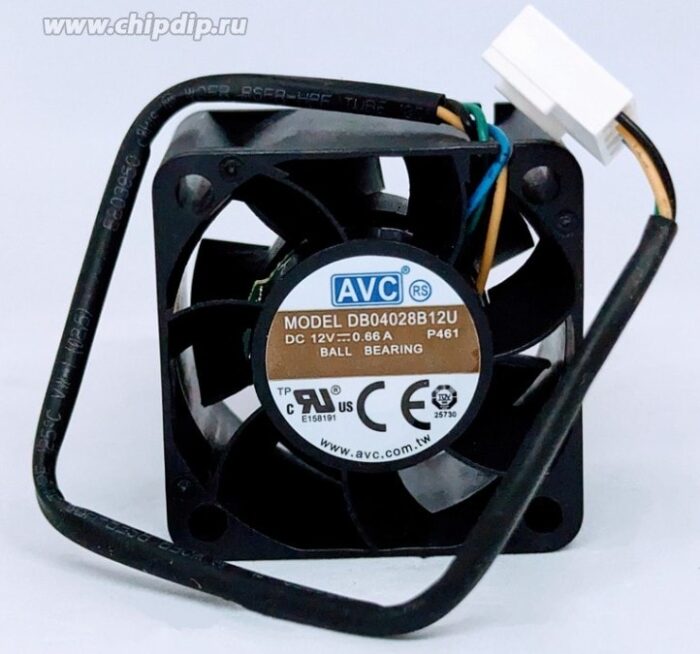 8007079285 Вентилятор AVC DB04028B12U 12V 6.6W 0.66A 40x28мм 4pin Hirschmann — изображение 2