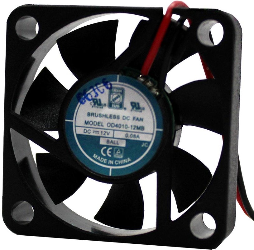 doc044082628 8033861435 OD4010-12MB02A, Fan Tubeaxial 12VDC Square - 40mm L x 40mm H Ball 7.2 CFM (0.202m³/min) 3 Wire Leads Hirschmann — изображение 1