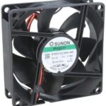 8004788902 MF80251V3-1000U-A99, DC Fans Axial Fan, 80x80x25mm, 12VDC, 33CFM, 0.11"H2O, Vapo, Wire, Auto Restart Hirschmann