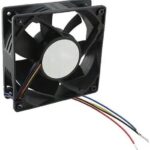 8006113366 AFB1248VHE-TP18, Fan Tubeaxial 48VDC Square - 120mm L x 120mm H Ball 190.5 CFM (5.33m³/min) 4 Wire Leads Hirschmann