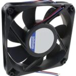 8005974329 4412FNH, Fan Tubeaxial 12VDC Square - 119mm L x 119mm H Ball 132.5 CFM (3.71m³/min) 2 Wire Leads Hirschmann