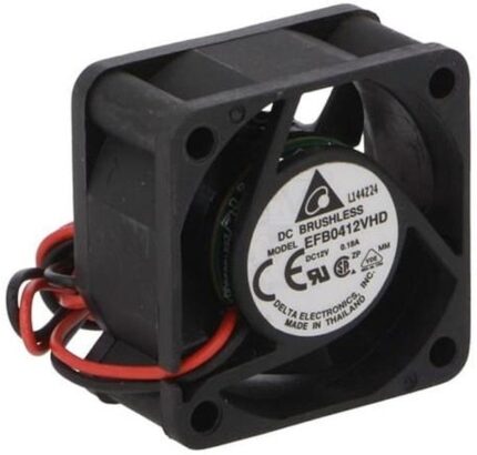 8006062674 EFB0412VHD, Fan Tubeaxial 12VDC Square - 40mm L x 40mm H Ball 10.1 CFM (0.283m³/min) 2 Wire Leads Hirschmann