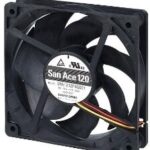 8022353669 9RA1248E1001, DC Fans Axial Fan, 120x120x38mm, 48VDC, 120CFM, Low Noise, Ribbed, Ball, Wire, Tach Hirschmann