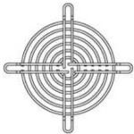 8006410356 109-099E, Fan Accessories 92mm Fan Finger Guard, Inlet/Outlet, Silver Hirschmann