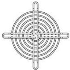 8006410356 109-099E, Fan Accessories 92mm Fan Finger Guard, Inlet/Outlet, Silver Hirschmann