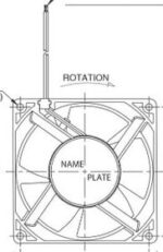 8006039709 09232VA-24R-CAS-0, Fan Tubeaxial 24VDC Square - 92mm L x 92mm H Ball 105.9 CFM (2.97m³/min) 2 Wire Leads Hirschmann — изображение 2