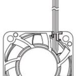 8006929381 04028VA-24N-CA-00, Fan Tubeaxial 24VDC Square - 40mm L x 40mm H Ball 14.5 CFM (0.406m³/min) 2 Wire Leads Hirschmann