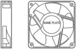 8034039180 11925PB-A1L-EA-00, Fan Tubeaxial 115VAC Square - 119mm L x 119mm H Ball 70.6 CFM (1.98m³/min) 2 Terminals Hirschmann — изображение 2