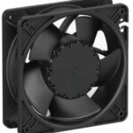 8008700747 8315100130, Fan Tubeaxial 12VDC Square - 80mm L x 80mm H Ball 126.5 CFM (3.54m³/min) 4 Wire Leads Hirschmann