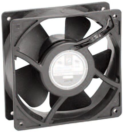 8006109577 OD1238-12HTB, Fan Tubeaxial 12VDC Square - 120mm L x 120mm H Ball 105.0 CFM (2.94m³/min) 2 Terminals Hirschmann