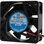 8005926568 OD6025-12HB02A, Fan Tubeaxial 12VDC Square - 60mm L x 60mm H Ball 25.0 CFM (0.700m³/min) 3 Wire Leads Hirschmann