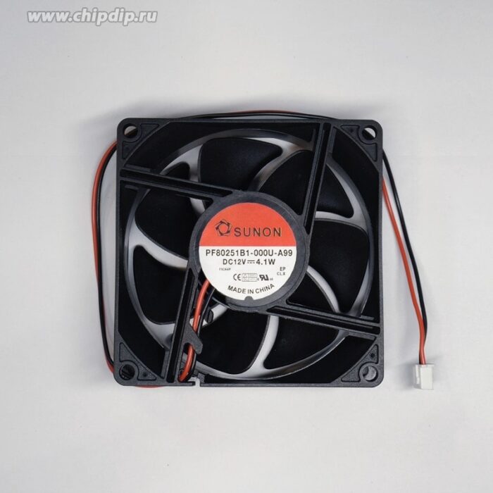 8036758368 PF80251B1-1000U-A99, Вентилятор осевой; 12ВDC; 80x80x25мм; 102куб.м/ч; 45,5дБА Hirschmann — изображение 4