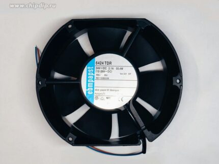 8035597232 Вентилятор Ebmpapst 6424 TDR 24V DC 2.1A 50.4W 172X150X51 2pin Скош. круг () Hirschmann