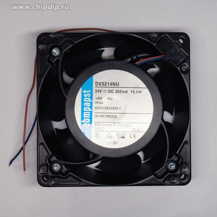 8035599378 Вентилятор Ebmpapst DV5214NU 24V DC 825mA 19.8W 127X38 2pin () Hirschmann — изображение 2