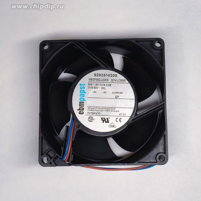 8035599644 Вентилятор Ebmpapst 3214J/39NR 24VDC 6.5W 92x38 3pin Hirschmann — изображение 2
