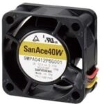 8025834169 9WPA0412P3G001, DC Fans DC Axial Fan, 40x40x28mm, 12VDC, 22.2CFM, Rib, Splash/Dust Proof, Tach/PWM, IP68 Hirschmann