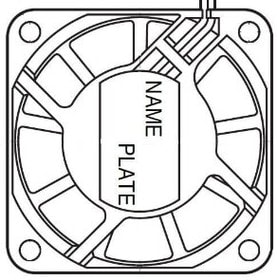 8034020151 06015KA-12M-AA-00, Fan Tubeaxial 12VDC Square - 60mm L x 60mm H Ball 15.9 CFM (0.445m³/min) 2 Wire Leads Hirschmann