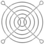 8008730864 08172, Fan Accessories 80mm Wire Form Fan Guard, Bright Nickel Chrome Finish Hirschmann