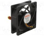 8026989804 DFS802512H, Fan: DC; axial; 12VDC; 80x80x25mm; 31dBA; EBR; 3000rpm; 4.04mmH2O Hirschmann — изображение 2