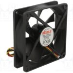 8025811740 DFS922512L, Fan: DC; axial; 12VDC; 92x92x25mm; 23.8dBA; EBR; 1400rpm; 1.83mmH2O Hirschmann