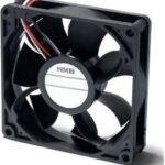 8007331196 08020SA-24N-EA-00, DC Fans Tubeaxial Fan, 80x80x20mm, 24VDC, 42.4CFM, Flange Mount, Ball, Lead Wires Hirschmann