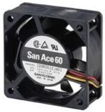 8007764934 109R0612S402, DC Fans Axial Fan, 60x60x25mm, 12VDC, 23CFM, 2.04W, 33dBA, 2 Wire, Lock Rotor Sensor Hirschmann — изображение 2