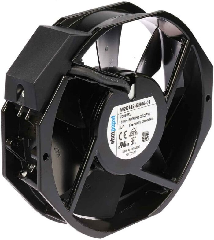 8007683423 Вентилятор Ebmpapst W2E142-BB05-01 7006ES 115V 50/60Hz 27/28W 172X150X38 Клемма Hirschmann — изображение 5