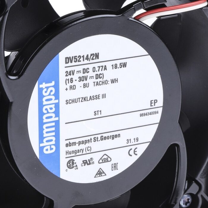 8035597600 Вентилятор Ebmpapst DV5214/2N 24V DC 960mA 23.1W 127X38 3pin () Hirschmann — изображение 6
