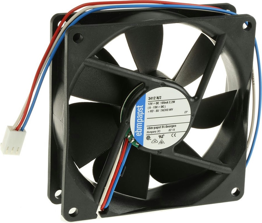 doc044364158 8009103764 3412N/2-RS0, 3400 N Series Axial Fan, 12 V dc, DC Operation, 84m³/h, 2.2W, 92 x 92 x 25mm Hirschmann — изображение 1