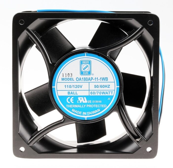 8009327660 Axial Fan, 115 V ac, AC Operation, 713.6m³/h, 70W, 560mA Max, 176 x 176 x 89mm Hirschmann — изображение 4