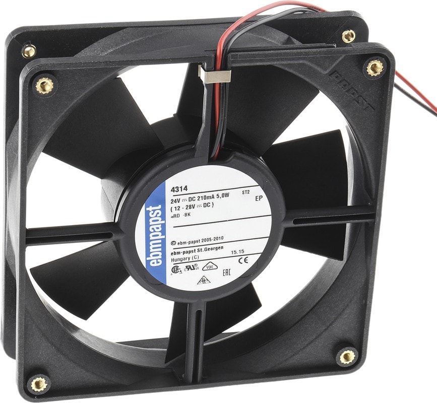 doc044364895 8009483991 4314-RS0, 4300 Series Axial Fan, 24 V dc, DC Operation, 170m³/h, 5W, 119 x 119 x 32mm Hirschmann — изображение 1