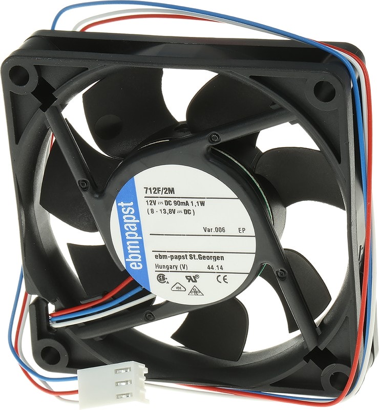doc044364927 8009484119 712F/2M-006, 700 F Series Axial Fan, 12 V dc, DC Operation, 36m³/h, 1.1W, 70 x 70 x 15mm Hirschmann — изображение 1