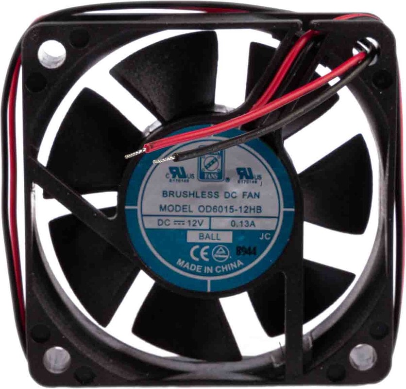 doc044365927 8009693887 Axial Fan, 12 V dc, DC Operation, 27.2m³/h, 1.6W, 90mA Max, 60 x 60 x 15mm Hirschmann — изображение 1