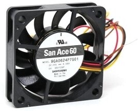 doc044402422 8034036372 9GA0624M702, Fan Tubeaxial 24VDC Square - 60mm L x 60mm H Ball 2 Wire Leads Hirschmann — изображение 1