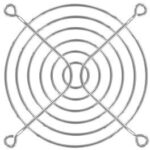 8006280564 08174, Fan Accessories 92mm Wire Form Fan Guard, Bright Nickel Chrome Finish Hirschmann — изображение 2