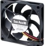 8006948377 9GA0824H7001, Fan Tubeaxial 24VDC Square - 80mm L x 80mm H Ball 31.4 CFM (0.879m³/min) 3 Wire Leads Hirschmann