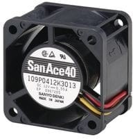 8005415133 109P0412K3013, DC Fans DC Axial Fan, 40x40x28mm, 12VDC, Groove for Lead, Tachometer Hirschmann