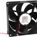 8008649209 GE92252B1-000U-AC9, Fan Tubeaxial 24VDC Square - 92mm L x 92mm H Ball 75.0 CFM (2.10m³/min) 2 Wire Leads Hirschmann