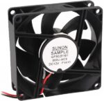 8005910178 GF80251B1-000U-AC9, Fan Tubeaxial 12VDC Square - 80mm L x 80mm H Ball 60.0 CFM (1.68m³/min) 2 Wire Leads Hirschmann