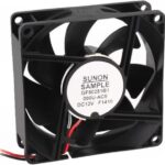 8005910178 GF80251B1-000U-AC9, Fan Tubeaxial 12VDC Square - 80mm L x 80mm H Ball 60.0 CFM (1.68m³/min) 2 Wire Leads Hirschmann